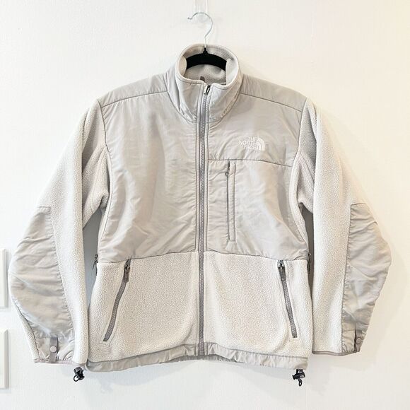 The North Face Women's Denali Polartec Fleece Zip Jacket Light Gray Size X-Small - Picture 1 of 13
